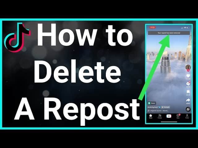 how to delete a repost on tiktok